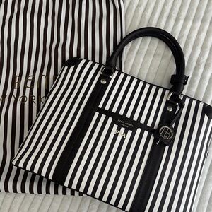 Henri Bendel Monochrome Striped Tote